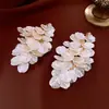 Pendientes de Reloj de Bolsillo Asimétricos con Incrustaciones de Perla de Aguja Plateada y Diamante Pendientes de Botón Exquisitos Retro Franceses con Sentido de Diseño Pendientes de Nicho Venta al por Mayor