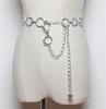 Cross-border atacado estilo europeu e americano feminino anel cintura corrente metal cinto apertado decoração vestido saia cinto entrega de uma peça