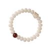 Gato Bodhi Wufu Tostado al Carbón Llamando para Hacer Dinero Lindo Brazalete de Garra Mv Cuentas Bodhi Blancas Círculo Sencillo Lindo Brazalete de Color Tostado