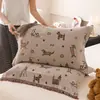 Capas de Almofada de Gaze Fofa, Algodão Puro, Conjunto de Dois, para Uso Doméstico, Adulto, 100% Algodão, Capas de Almofada Macias, Absorventes de Suor, Anti-Óleo, Tamanho Ampliado