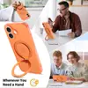 Funda de Teléfono con Soporte Apple 17Promax Exclusiva Transfronteriza con Piel Magnética de Tacto Fino y Agujeros Finos Cubierta Protectora Giratoria para iPhone 16