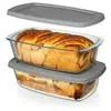 Molde Rectangular para Hornear Pan de Molde, Pastel, Bandeja de Vidrio Resistente al Calor Especial para Queso, Yogur, Vidrio de Borosilicato Alto