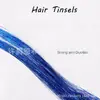 Decoraciones para el Cabello de Ganchillo Metálico Colorido Láser Europeas y Americanas Extensiones de Cabello de Seda Láser Tinsel de Seda Arcoíris para el Cabello