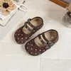 Zapatos de Princesa de Lunares Estilo Coreano para Niñas 2026 Nuevos Zapatos de Cuero para Niños Zapatos Individuales Retro de Boca Baja Mocasines para Bebé