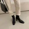 Botas de mujer estilo Melard, nueva colección otoño/invierno, tacón grueso, punta cuadrada francesa, botas elásticas ajustadas, botines de tacón alto, zapatos de mujer