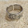 Anillo de dragón de plata tailandesa para hombre, diseño de nicho moderno, anillo de estilo nacional de alta gama, moderno Ruan, guapo, zodiaco Dragón, abierto, ajustable