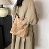 Bolso tote de moda de este año 2025 nuevo bolso bandolera de franela con textura de moda, bolso de mujer de gran capacidad para ir al trabajo