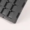 Bandeja de Turnover de Hardware de Placa de Circuito Retangular Espessa Preta Descartável para Animais de Estimação Bandeja de Blister Anti-estática Grade Pequena