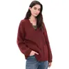 Suministro Exclusivo Transfronterizo Suéter Cardigan de Punto Grueso Holgado para Mujer Otoño/Invierno Personalización en Lotes Pequeños