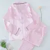Amazon Shein Victoria's Secret Conjunto de Ropa de Casa Estilo Satín Pijama para Mujer Exportación Cuello Revuelto Doble Longitud Ropa de Casa para Mujer