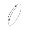 Pulsera de Acero de Titanio Transfronterizo Elevado de Boca Viva Push-Pull Popular Pulsera DIY Se Puede Colgar con Accesorios Ventas Directas de Fábrica