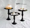 Expositor de postres con ondas de agua negra, acrílico, de vidrio, para tartas