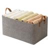 Caixa de armazenamento de roupas dobrável para guarda-roupa doméstico, artefato em camadas, caixa organizadora de tecido para roupas, calças, cesta de armazenamento separada