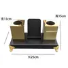 Accesorios de Mesa de Acero Inoxidable para KTV, Accesorios de Mesa Especiales para Salas Privadas, Soporte de Micrófono Directo, Soporte de Micrófono Inclinado, Cubo de Hielo