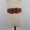 Cinto Europeu e Americano Feminino Suéter Externo Casaco Decorativo Versátil Vestido de Montagem Ocidental Cintura Apertada Preto Cintura Larga Selo