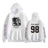 Suéter holgado con capucha de estilo nuevo con estampado periférico de Juice WRLD, cantante europeo y americano de 2024, para adolescentes