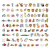 Adesivos de Animais Pequenos Transfronteiriços 50-100 Peças Graffiti Desenho Animado Fofo Adesivos Decorativos à Prova d'Água para Garrafas de Água e Malas