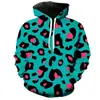 Sudadera con capucha y estampado digital 3D de textura de tigre Otoño e Invierno Comercio Exterior Europeo y Americano Ropa Deportiva tipo Béisbol Suelta para Hombre y Mujer