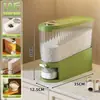 Cubo de Arroz Tipo Sándwich de Gran Capacidad para Uso Doméstico, Sellado, a Prueba de Insectos y Humedad, Cubo de Almacenamiento de Granos, Contenedor Transparente de Almacenamiento de Arroz Tipo Prensa