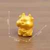 Artesanato Chen Jun: Estatuetas de Animais do Zodíaco em Resina Dourada - Rato, Boi, Tigre, Coelho, Dragão, Serpente, Cavalo, Ovelha, Macaco, Galo, Cão, Porco
