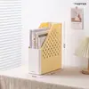 Suporte de Livro Porta-Documentos Suporte de Mesa para Livros Prateleira Rack de Armazenamento de Escritório Estante de Livros Lateral de Mesa Móvel Armazenamento Simples Branco para Papelaria