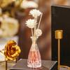 Venta al por mayor de fábrica botella de vidrio cónica para aromaterapia, botella difusora de perfume de fragancia, botella vacía estilo ins, botella de aromaterapia de ratán sin fuego