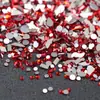 Joias para Unhas Mistas de Ano Novo Vermelho Grande Mini Flats Pequenos Fundo Redondo Formato Especial Mistura de Substituição Diamante K9 Unha Decorada Diamante