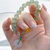 2024 Nuevos Accesorios de Mano Nuevo Estilo Chino Hebilla de la Paz Pulsera de Jade Imitación Pulsera para Mujer Diseño Nicho Ins