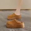 Sandalias sin cordones de suela gruesa y punta cerrada para mujer, nueva colección de otoño 2026, zapatos slip-on de moda, zapatos planos de plataforma