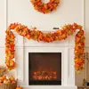 Suprimento Especial para Folha de Bordo Simulada de Cores de Outono Transfronteiriça, Vinha, Venda Quente na Amazon, Plantas Verdes Simuladas, Decoração de Lareira de Halloween, Mesa de Jantar
