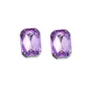 Vidro de Cristal Retangular Pedras Strass Coloridas Costuradas à Mão com Garras Materiais e Componentes para DIY Colar Pulseira Acessórios de Roupa