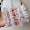 Preto e branco bilateral tridimensional elástico laço cinto elástico acessórios de renda vestuário boca boneca diy fabricantes artesanais
