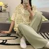 Pijamas de Verano Nuevos, Ropa para el Hogar para Niñas, Pantalones de Manga Corta, Trajes Casuales que se Pueden Usar en el Exterior, Cuello Redondo, Sueltos, Estilo Caliente Transfronterizo