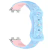Adequado para Pulseira Huawei 11 Flor de Bauhínia Gravada a Laser Silicone Duas Cores Pulseira de Relógio Pulseira de Reposição para Huawei Band 8/9/10 12mm
