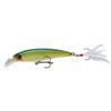 Cebo Mino Luya de 9 cm/7 g, anzuelo de cola con pluma de plástico duro, cebo artificial biónico, cebo artificial con cuentas, productos de pesca