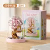 Venta al por mayor Transfronterizo Popular Flor de Rosa Bloque de Construcción Maceta de Montaje Serie Decoraciones para Sala de Estar Juguetes de Partículas Pequeñas Regalos para el Festival Qixi