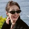 Gafas de Sol Retro GM Ojo de Gato de Moda, Elegantes Gafas de Sol de Gama Alta para Adelgazar el Rostro, Modernas Gafas de Sol de Estilo Callejero con Protección UV
