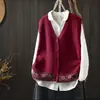 Elegante chaleco de mujer en capas, nuevo modelo de otoño 2026, tejido estilo coreano, chaleco de algodón con cuello en V, moderno y chic