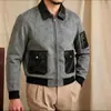 Otoño 2026 Transfronterizo Amazon Chaqueta con solapa estilo Old Money Americano 3D Abrigo Vintage Ropa de trabajo para hombre estilo Old Money