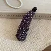Pinza para el Cabello de Tela Acrílica Estilo Coreano con Cuadros de Lunares, Nuevo Estilo para Recogidos en la Parte Trasera de la Cabeza, Pinza Banana, Accesorio para el Cabello con Diseño de Nicho