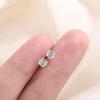 Pendientes de diamantes de cuatro garras S925 directos de fábrica para hombres y mujeres, pendientes de circón de temperamento simple japonés y coreano, joyería para uñas