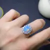 Ventas Directas de Fábrica, Superventas Transfronterizos, Anillos de Ópalo Natural Ultrahermosos, Hechos a Mano con Materiales Cuidadosamente Seleccionados, Hermosos Colores y Excelente Calidad de Cristal