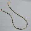 Design único estilo chinês vintage geométrico quadrado pedra natural feito à mão com contas simples e elegante versátil colar para mulheres