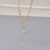 L231 Elegante Lujo Ligero Acero Inoxidable Chapado en Oro de 18K Exquisito Collar Moda Mujer Celebridad de Internet Trendy Cadena Clavícula