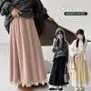 Pantalones falda de otoño e invierno para niñas 2026 nuevo dulce estilo coreano patchwork de encaje falda larga ropa infantil transfronteriza
