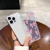 Estilo Celebridad de Internet Lazo Suave con Brillo Funda para iPhone 12 iPhone 15 Pro Max Cubierta Protectora Anticaídas
