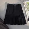 Falda vaquera irregular para mujer, nueva moda verano 2026, minifalda bodycon de cintura alta adelgazante línea A