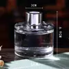 Garrafa de vidro transparente cilíndrica simples para aromaterapia com varetas de rattan e flores secas, frasco de perfume tipo difusor, garrafa de aromaterapia portátil em estoque