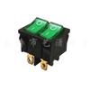 Interruptor de barco KCD1 doble lado tres posiciones lado reinicio 21*24 cuadrado interruptor basculante de reinicio lateral
