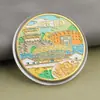 Monedas conmemorativas de ciudades, recuerdos turísticos, monedas coloridas en relieve con paisajes arquitectónicos de Beijing, Shanghái y Nanjing, monedas conmemorativas coleccionables